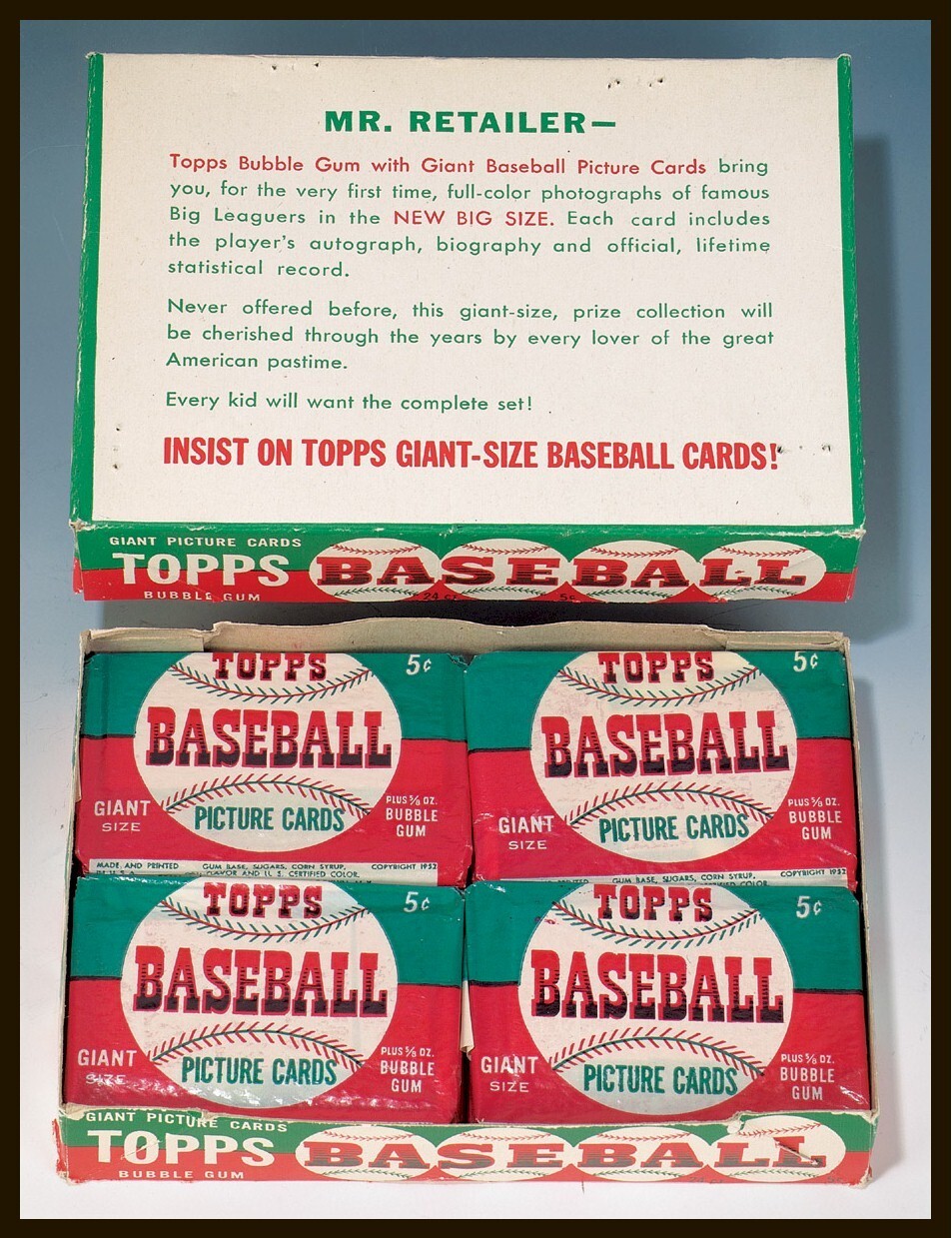 1952 Worlds Greatest Card Chase Box- 21 packs+auto+ 2 cards 50/60’s