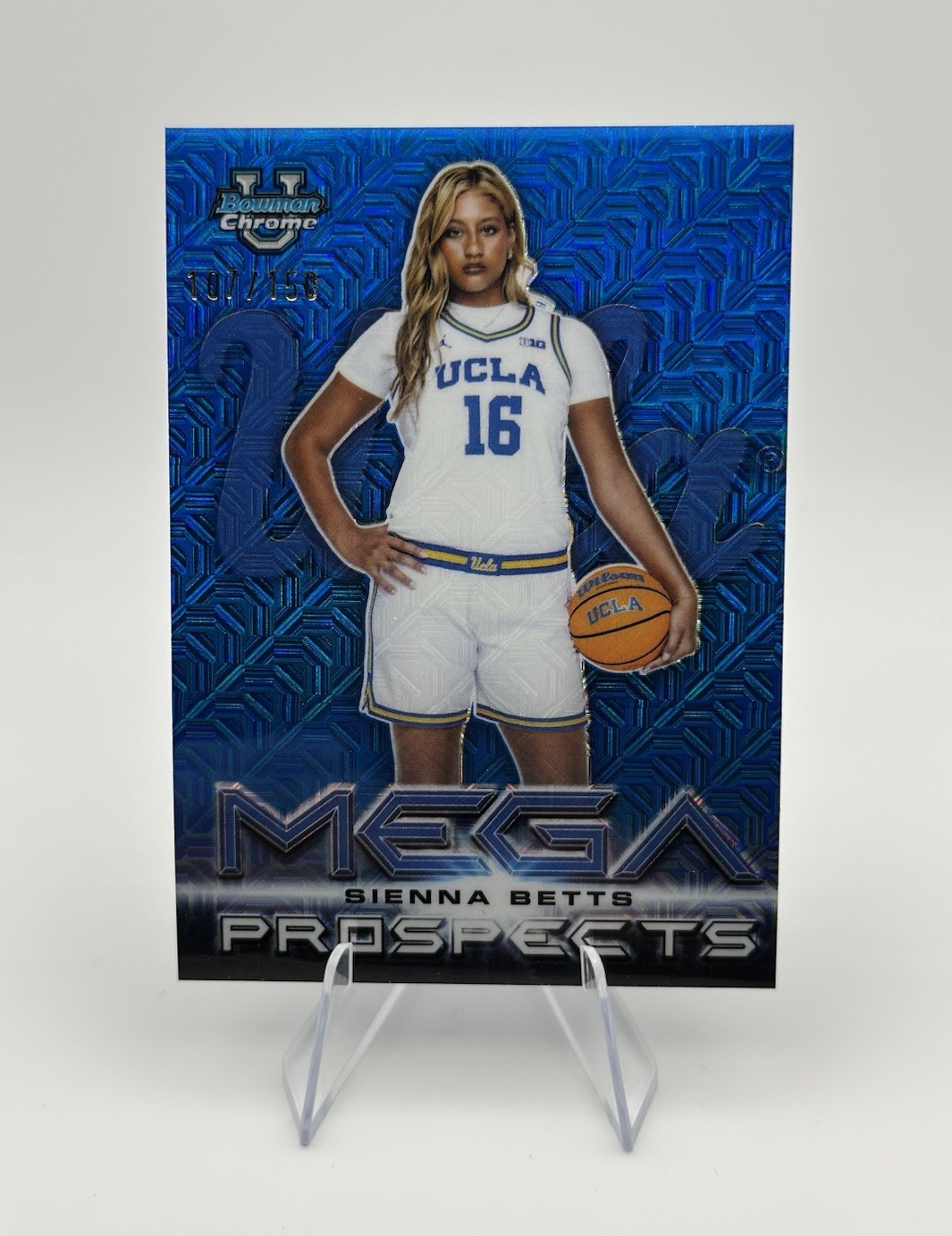 2025-26 Bowman Chrome Mega Prospects Sienna Betts UCLA Mojo Blue Refractor /150