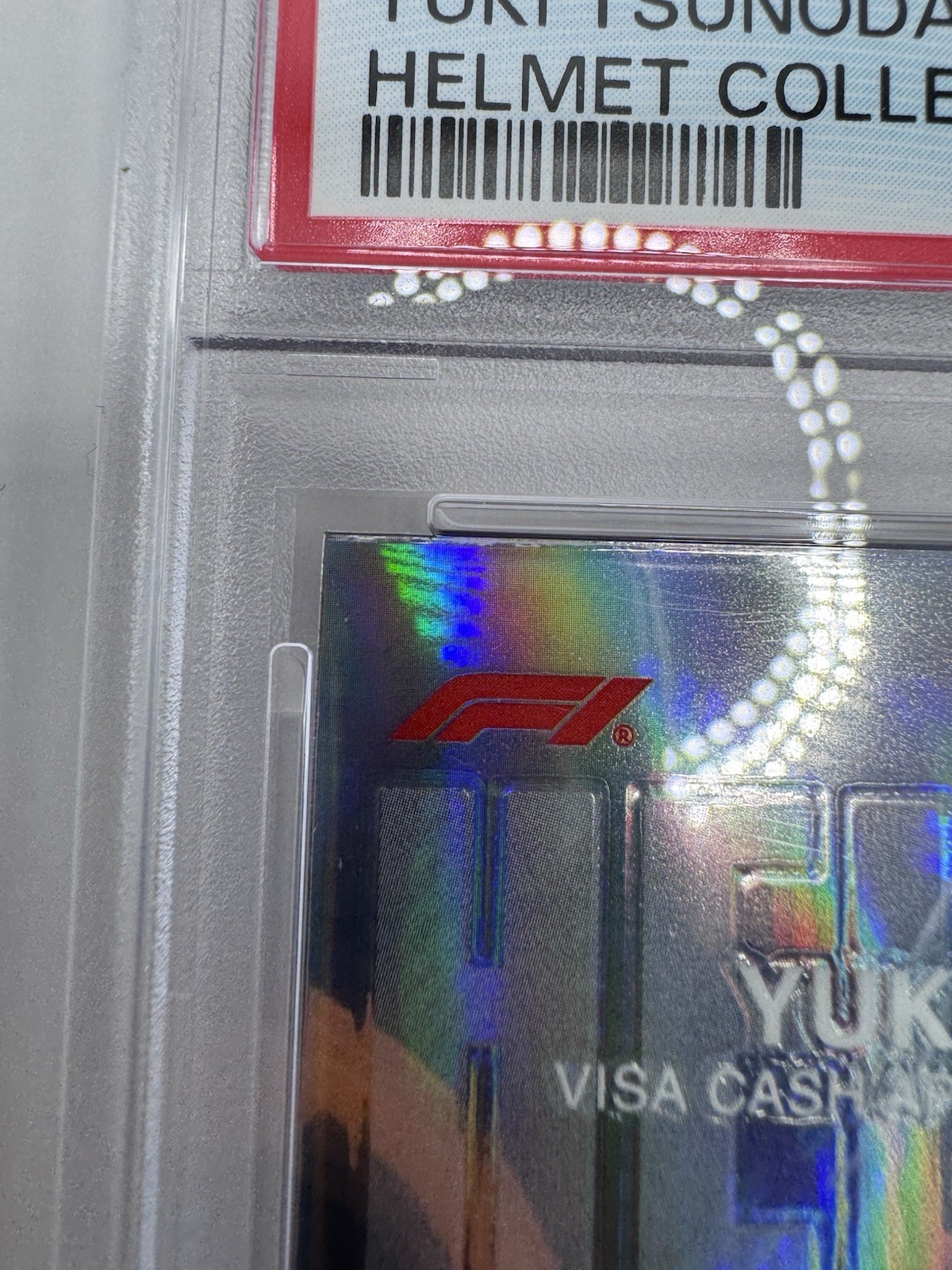 Topps 2024 Chrome Formula 1 Helmet Collection Yuki Tsunoda #HC-13 PSA 8