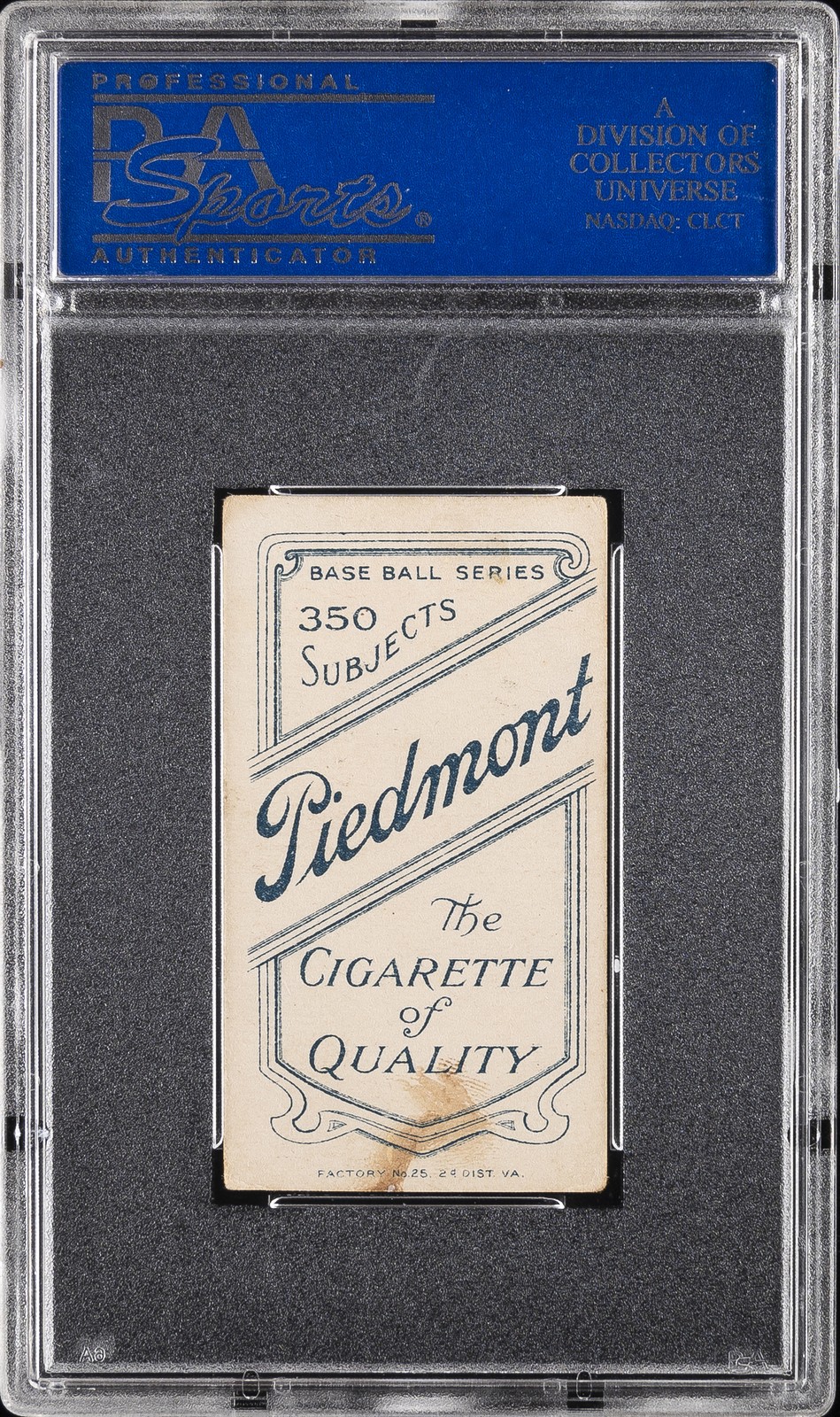 1909-11 T206 UNKNOWN BACK FRED TENNEY PSA 4