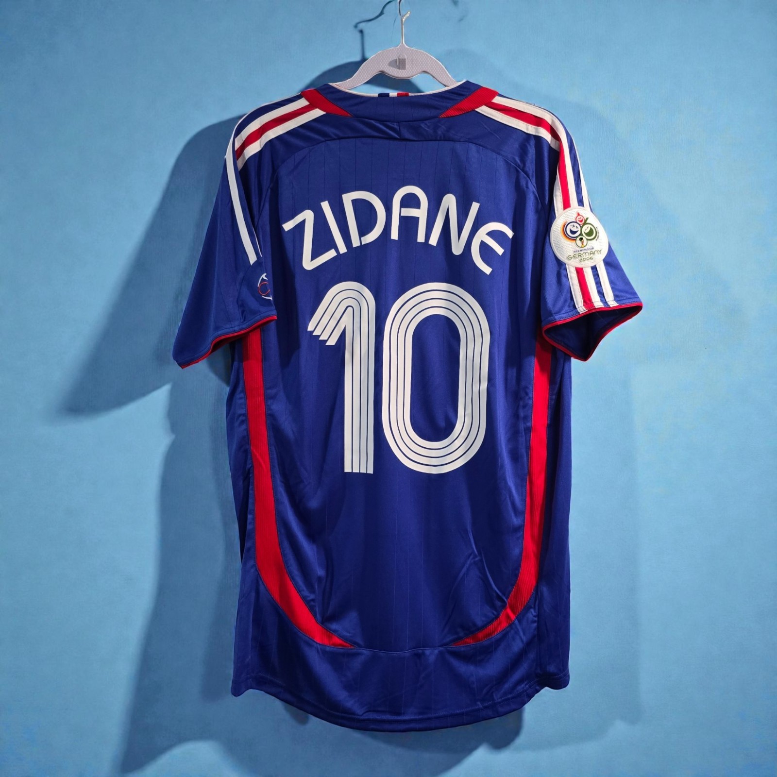 FRANCE HOME World Cup 2006 – Football Soccer – ZIDANE # 10 – 2XL (Run Small)