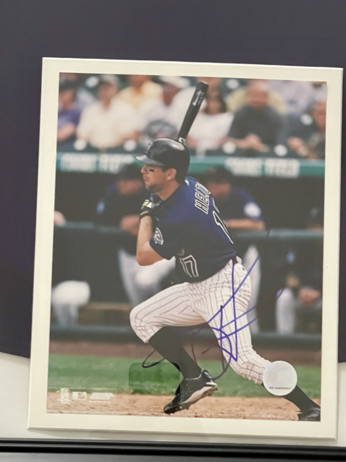 TODD HELTON SIGNED 2000 BATTING CHAMP ROCKIES JERSEY 256/372 MM AT002310