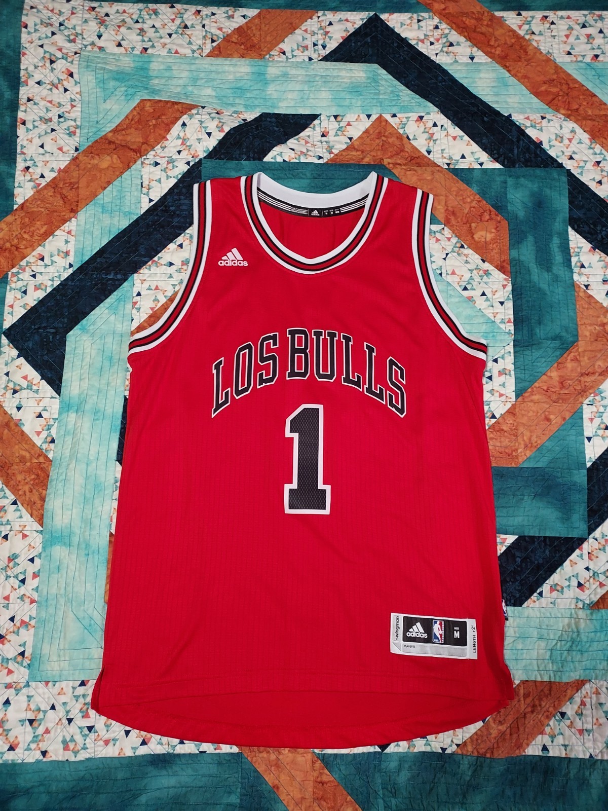Adidas NBA Chicago Los Bulls Derrick Rose Latin Nights Basketball Jersey Medium