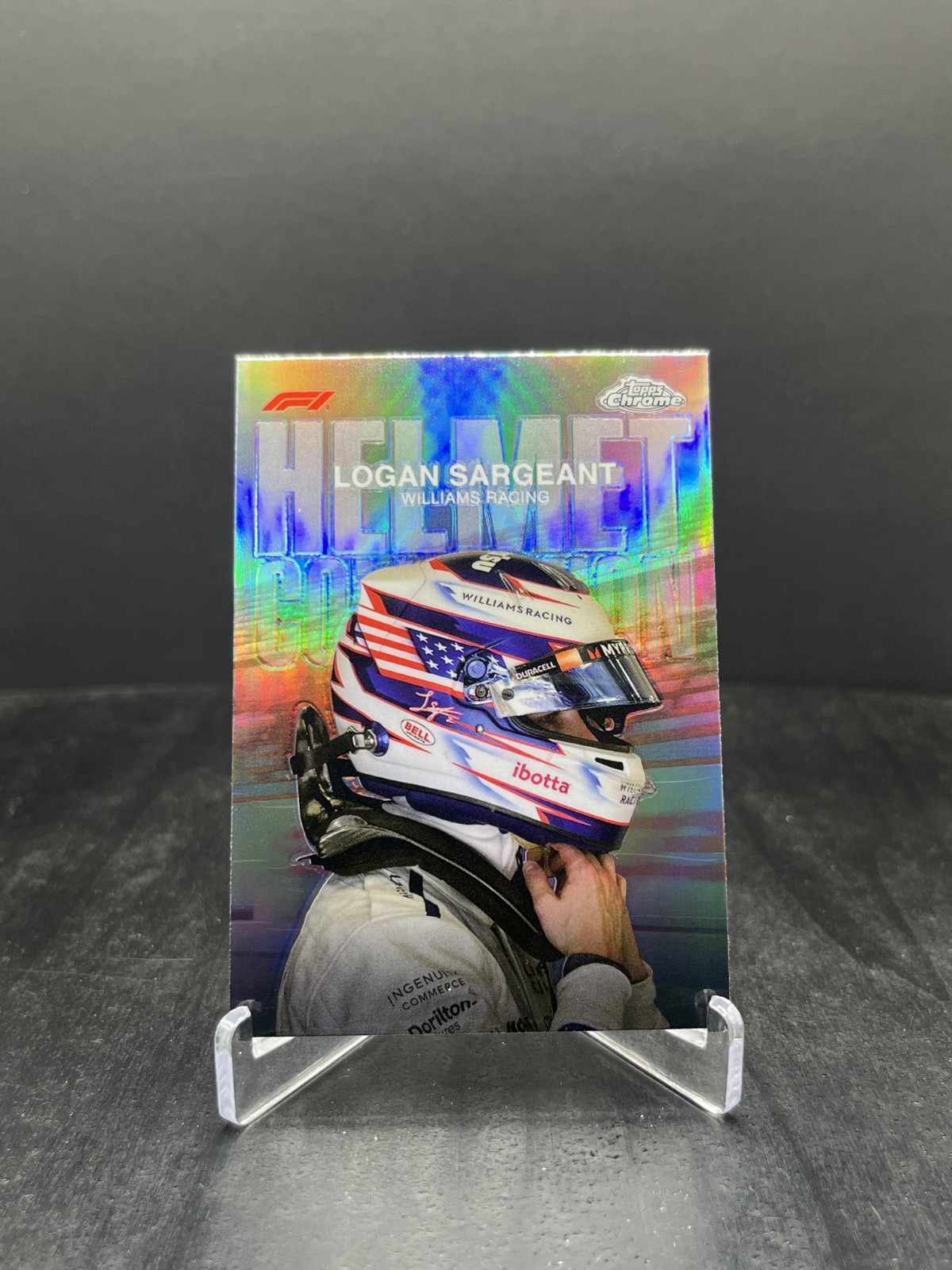 2024 Topps Chrome Formula 1 F1 Logan Sargeant Helmet Collection #HC-15