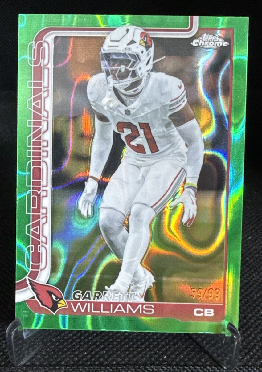 2025 Topps Chrome NFL Garrett Williams #6 Green Lava Refractor /99