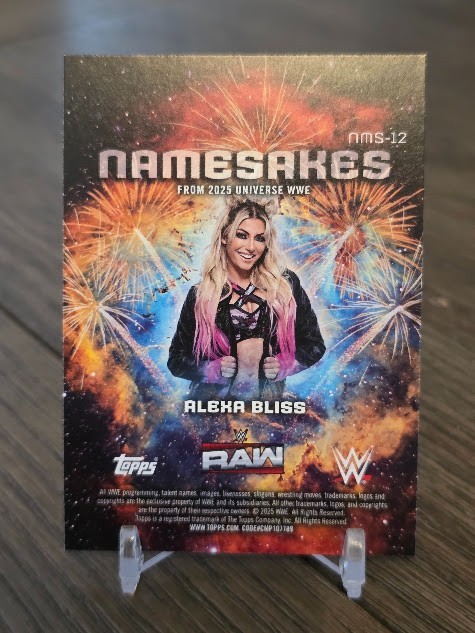 2025 Topps Universe WWE ALEXA BLISS #NMS-12 Namesakes Insert NM/M