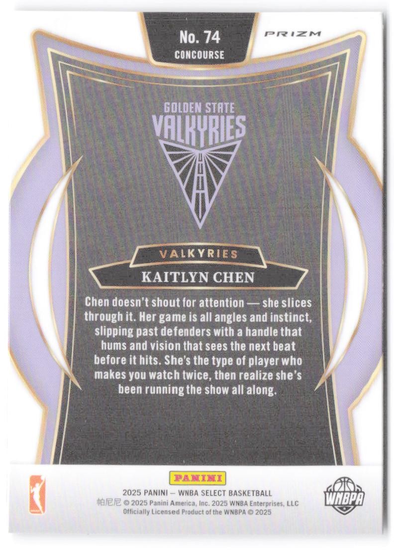 Kaitlyn Chen 2025 Panini Select WNBA Silver Prizms #74 Rookie