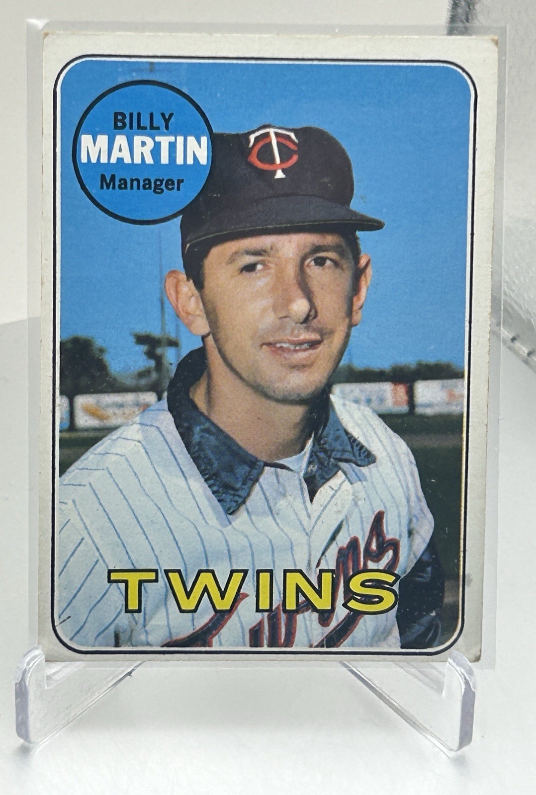 1969 Topps – High # Billy Martin #547 Vintage Minnesota Twins High Number..