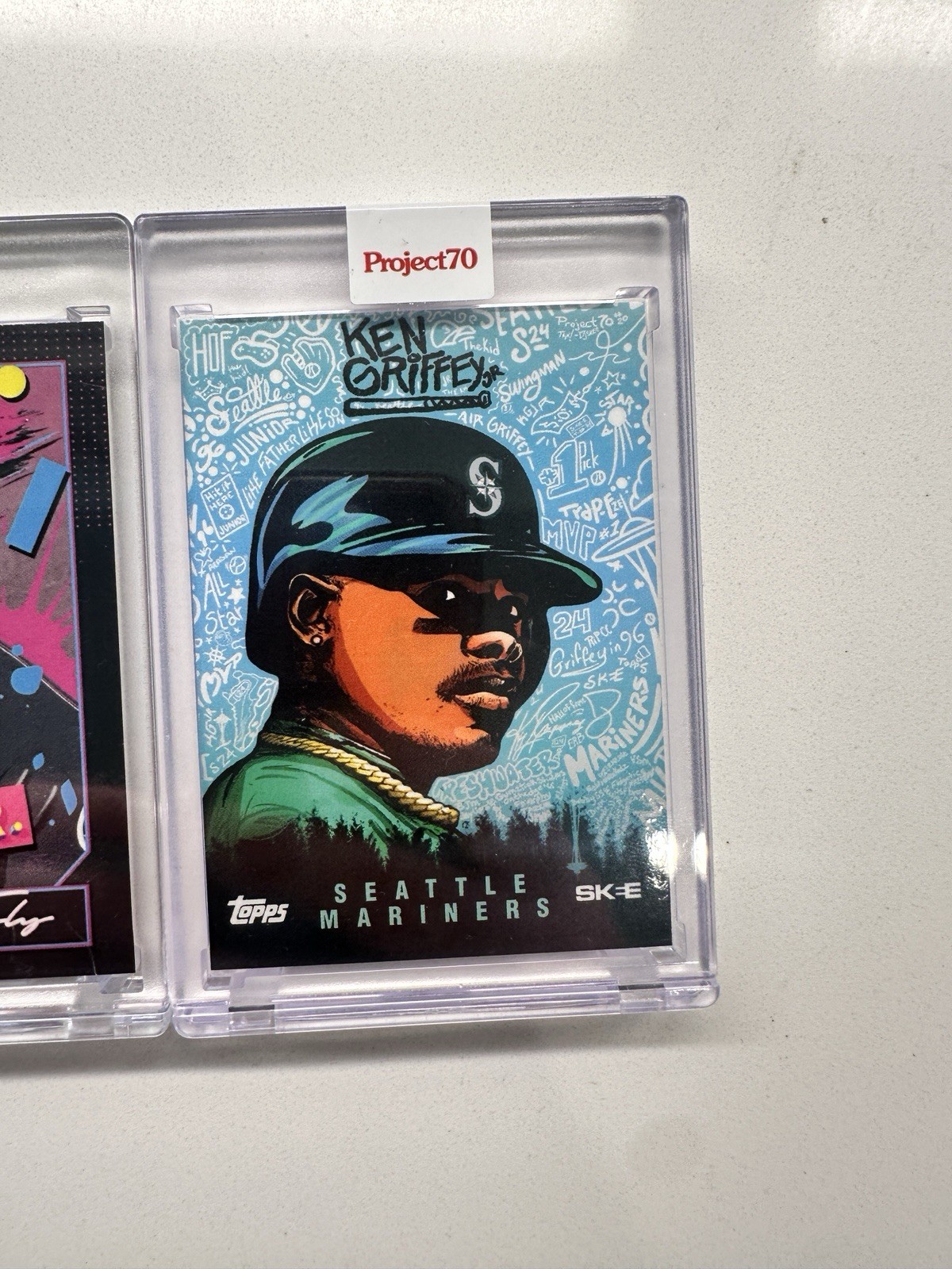 2021 Topps Project 70 2x Lot Ken Griffey Jr Skee Solefly #517 #931 Pop Art