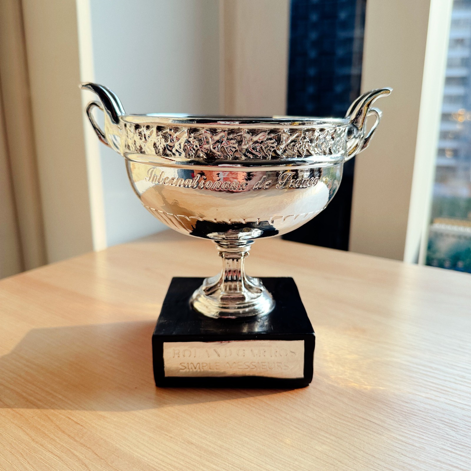 Roland Garros French Open Tennis Men’s Champions Trophy 16cm Resin Trophy