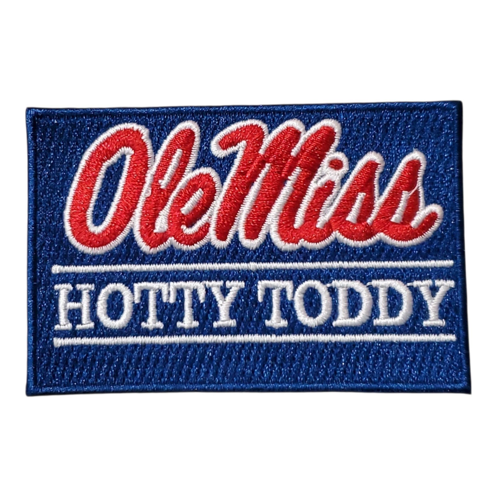 Ole Miss Rebels Hotty Toddy Vintage Style Patch. Embroidered. Iron On. 3″x 2″