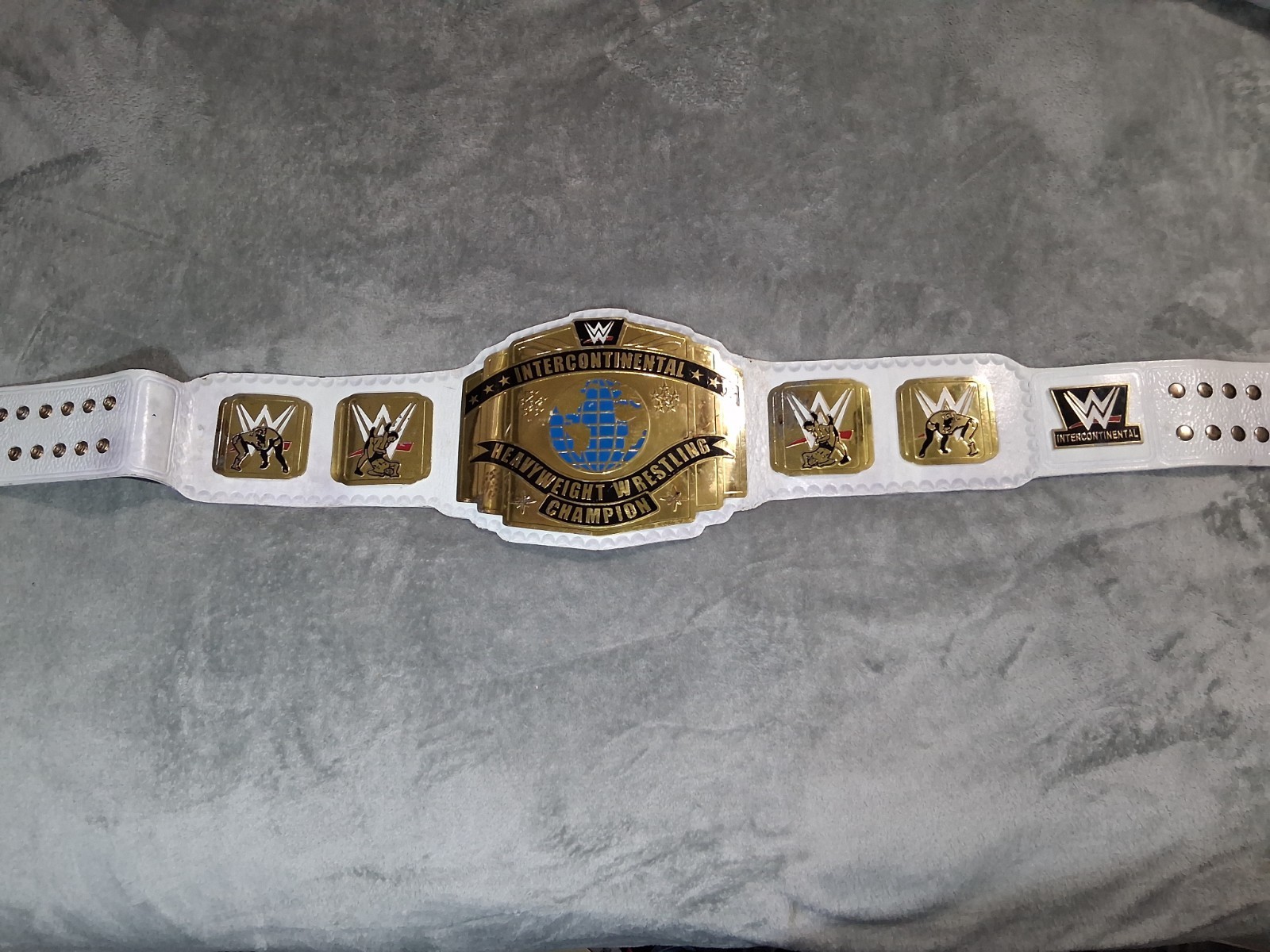 Intercontinental Heavyweight Championship Wrestling Replica Belt White 2MM