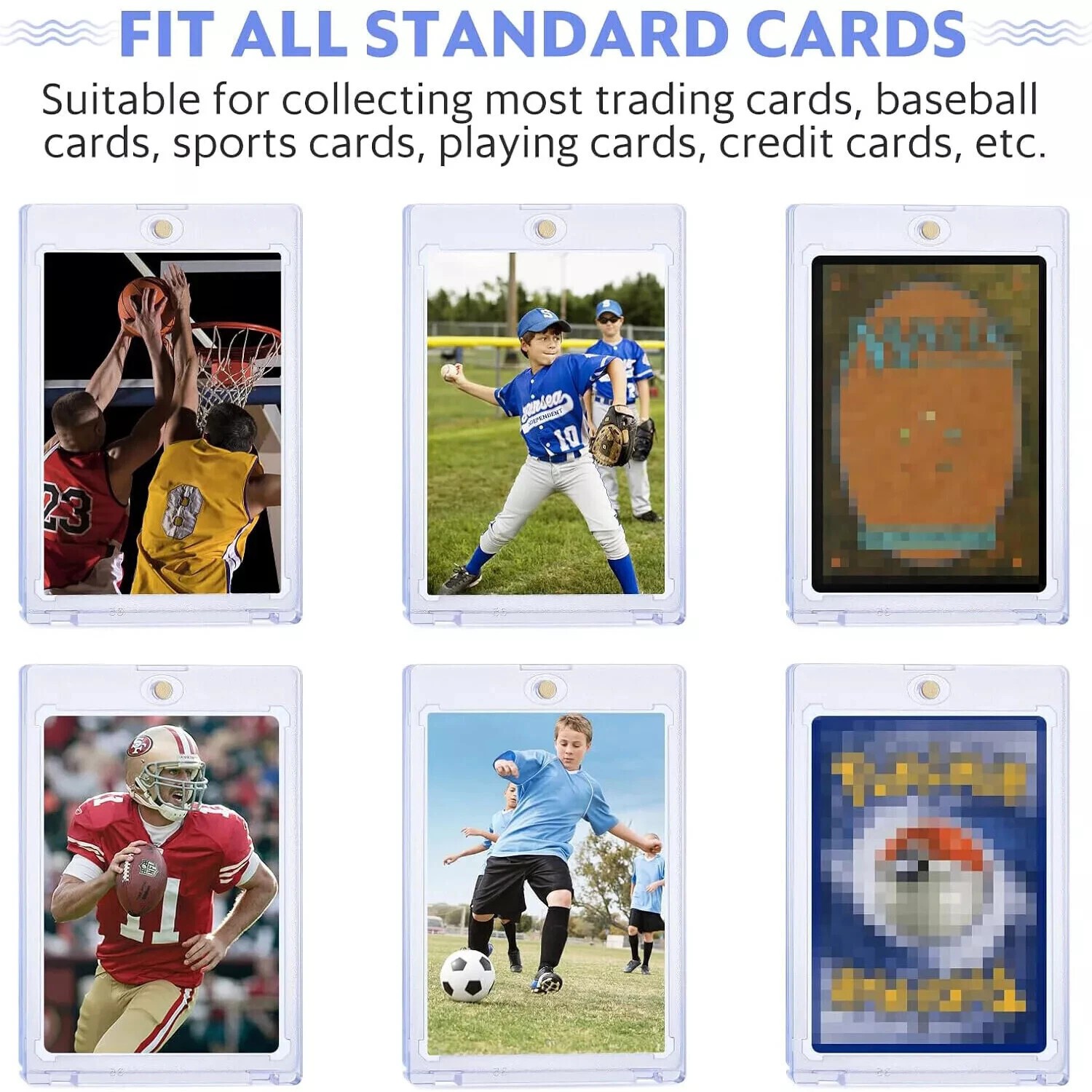 30-100 Magnetic Trading Sports Card Holders 35pt One-Touch Hard UV Protection⭐
