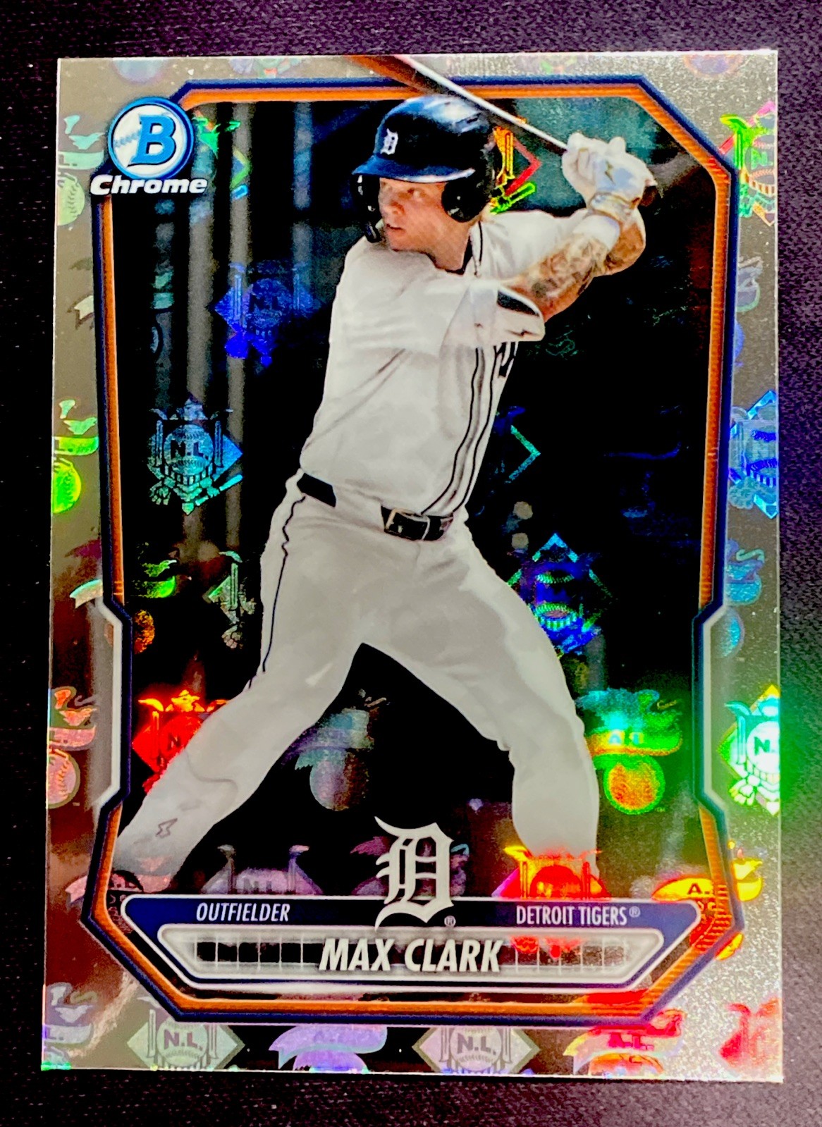 2026 BOWMAN CHROME #BCP-2 MAX CLARK PROSPECT LOGO REFRACTOR SP TIGERS