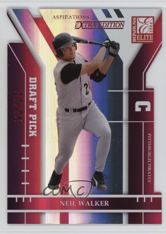 2004 Donruss Elite Extra Edition 37/75 Neil Walker #291 Rookie Auto RC 1u5y