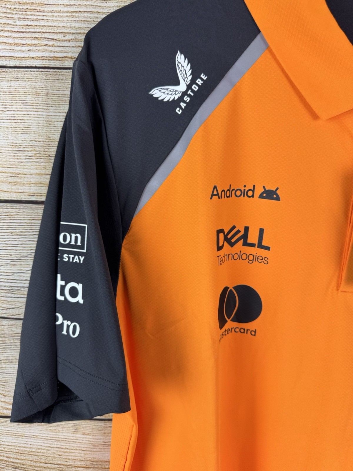New McLaren Formula 1 Mens XL 2XL Team 2025 Polo Shirt Castore Papaya Orange F1