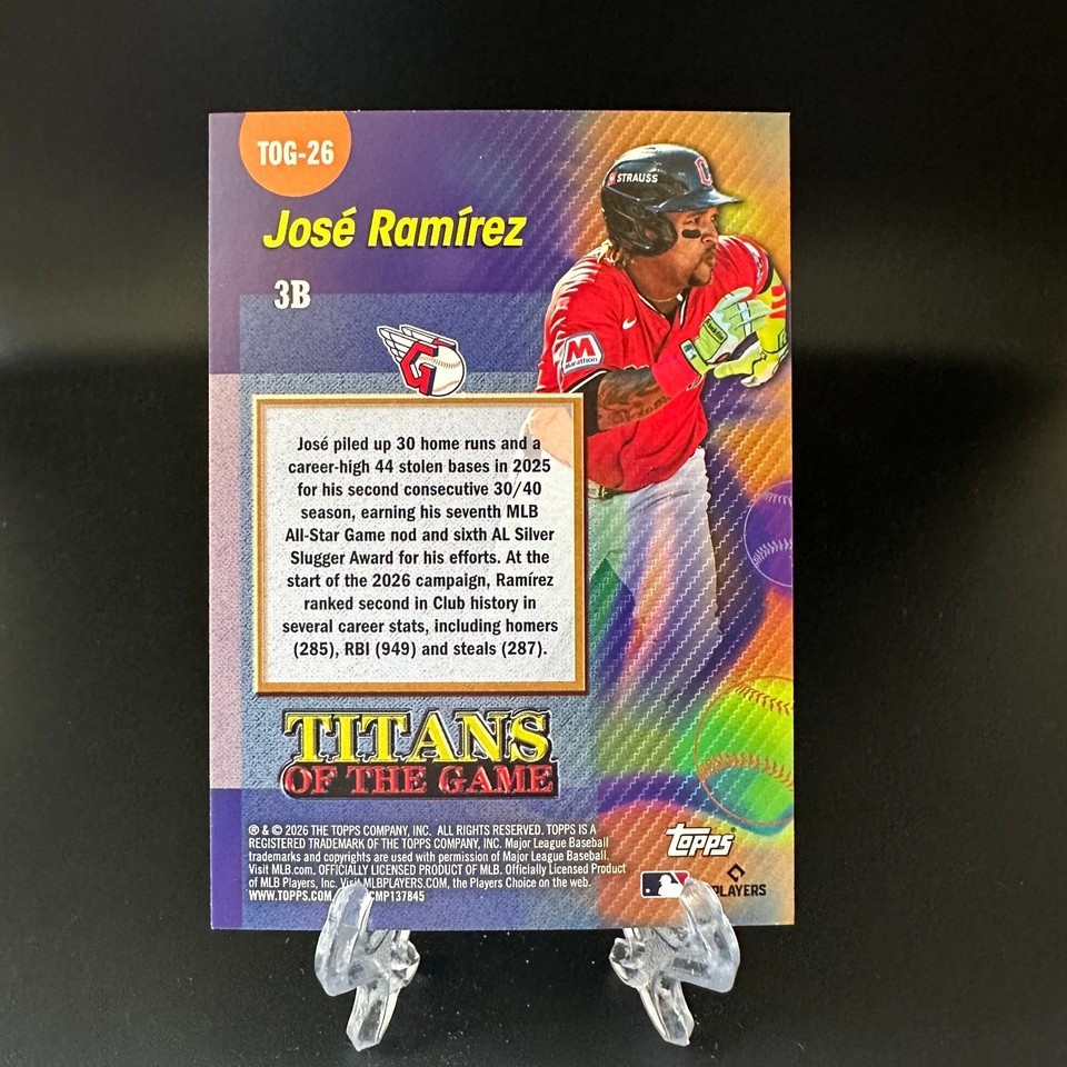 2026 Topps Series 2 – Jose Ramirez Titans of the Game #TOG-26 Guardians