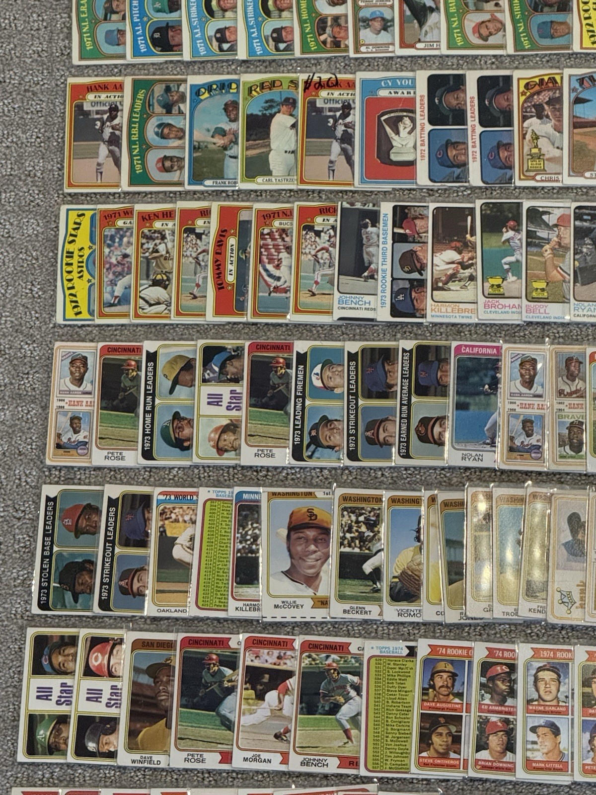 Vintage 1970s Topps Baseball Lot of Mystery Packs Mantle, Mays, Aaron, Yaz, Rose