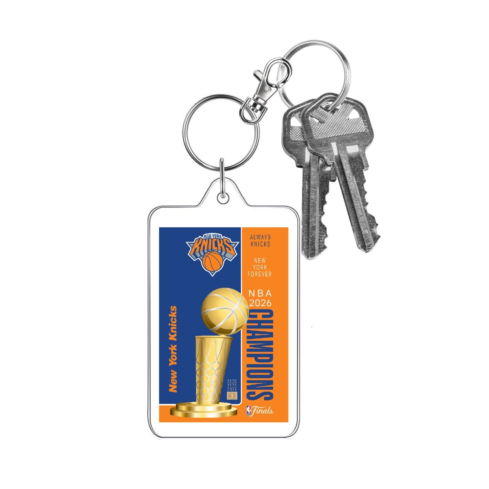New York Knicks Keychain 2026 NBA Finals Champions Basketball Souvenir Key Ring