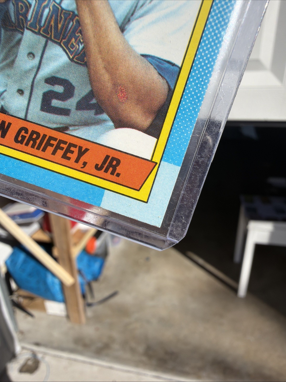 Topps Ken Griffey Jr. All-Star Rookie Mariners 1990 #336 Bloody Scar Variant!