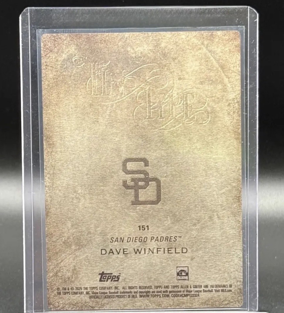 Topps 2025 T206 Dave Winfield Insert #151 San Diego Padres Baseball Card