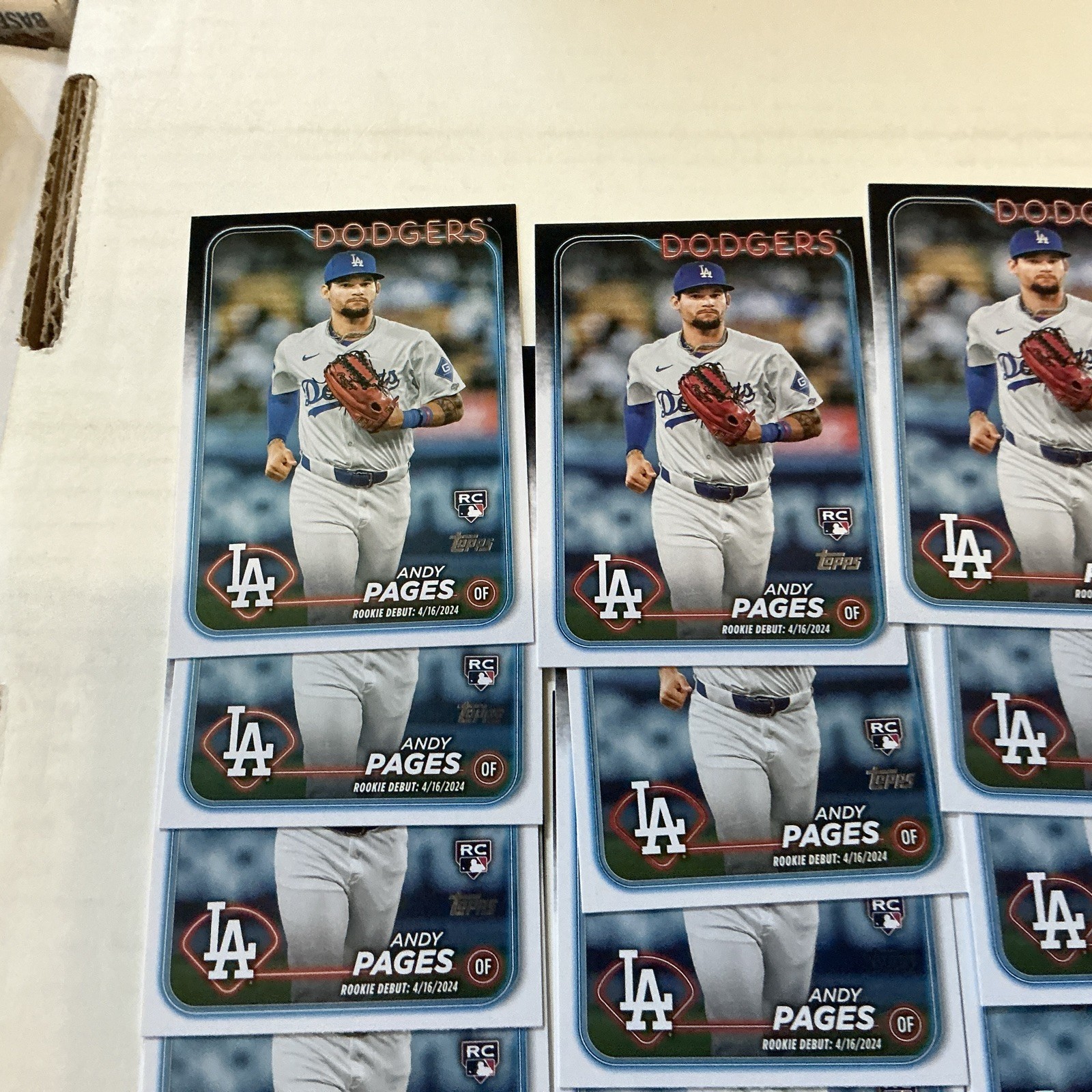 2024 Topps Update Andy Pages RC Base Rookie Debut #US108 Lot( Of 25 Dodgers