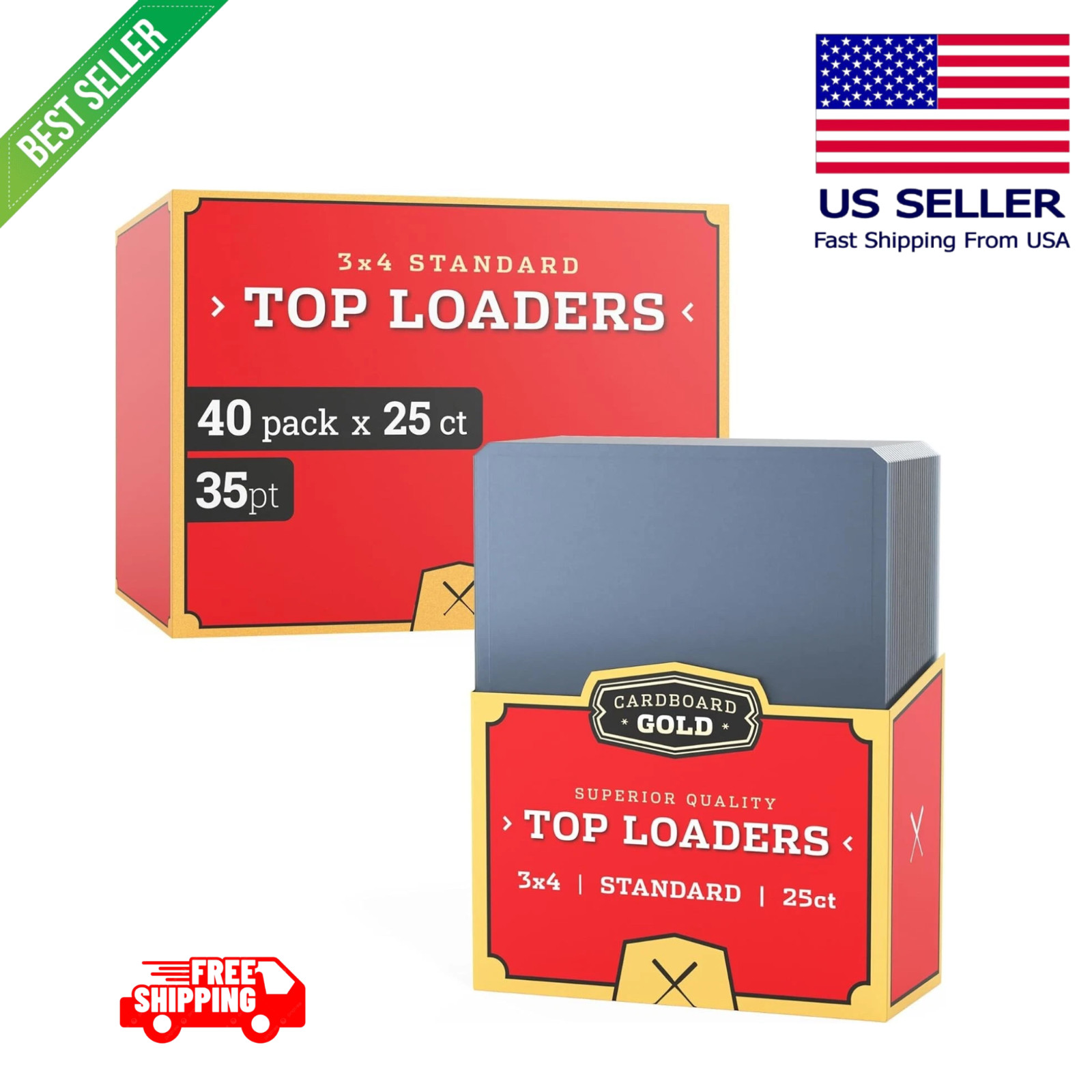 Case 1000 Ultra CBG 3×4 Baseball Trading Card Top Loaders Holders Pro Toploaders