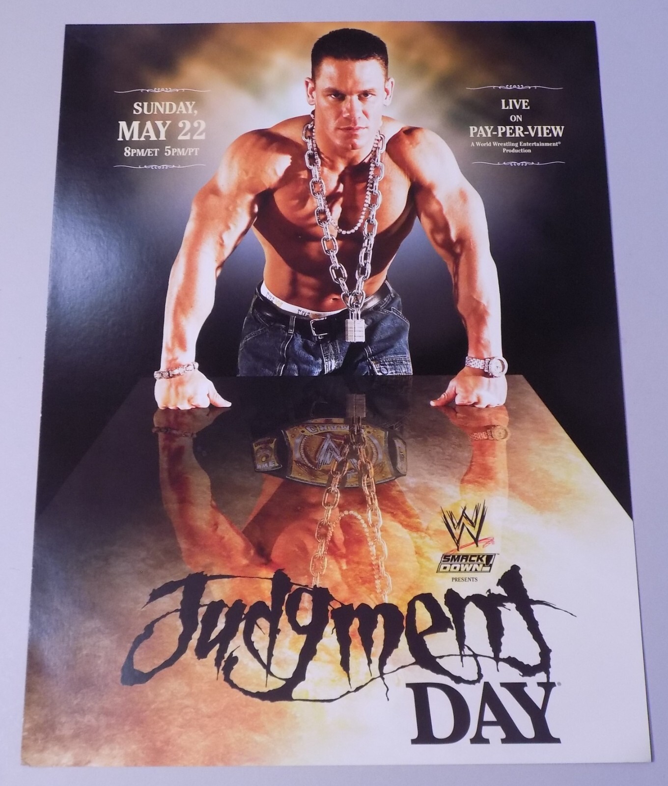 May 22 2005 Judgement Day Smack Down John Cena WWE Poster 12×16 2Sided Wrestling