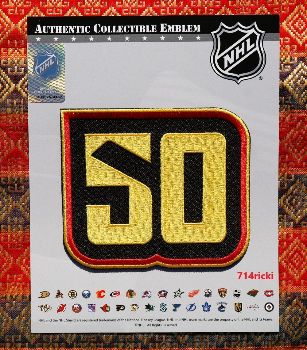 Vancouver Canucks 50th Anniversary Collector Patch NHL Official Yellow Red