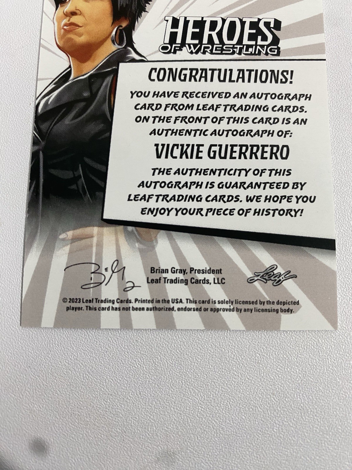 2023 Leaf Heroes of Wrestling Vickie Guerrero Autograph Auto White