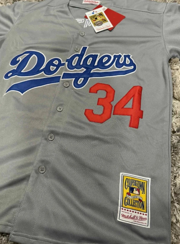 FERNANDO VALENZUELA #34 Los Angeles Dodgers World Series Baseball Jersey-NEW