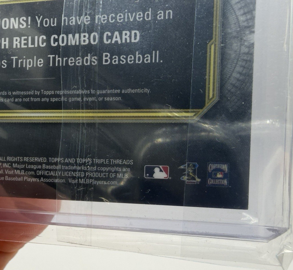 2020 Topps Triple Threads Will Clark Buster Posey Tim Lincecum Auto Relic /9