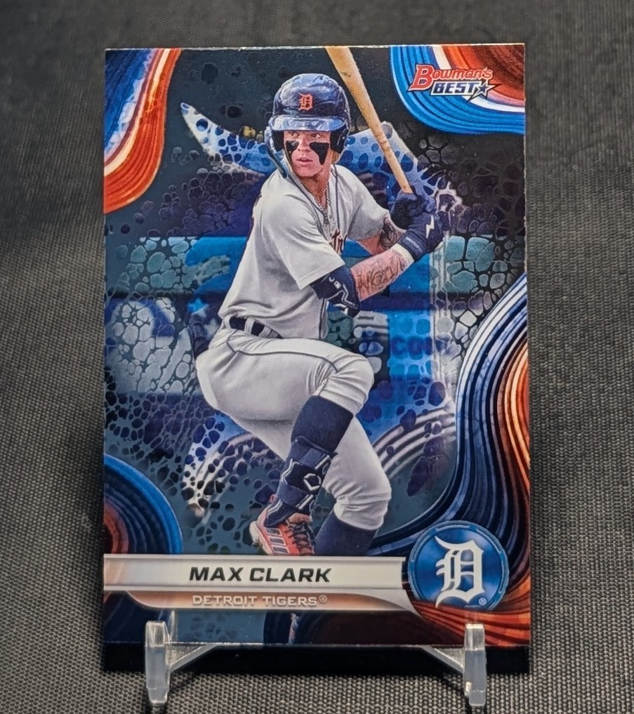 Max Clark Top Prospect Rookie 2024 Bowman’s Best Chrome Card TP-7 Detroit Tigers