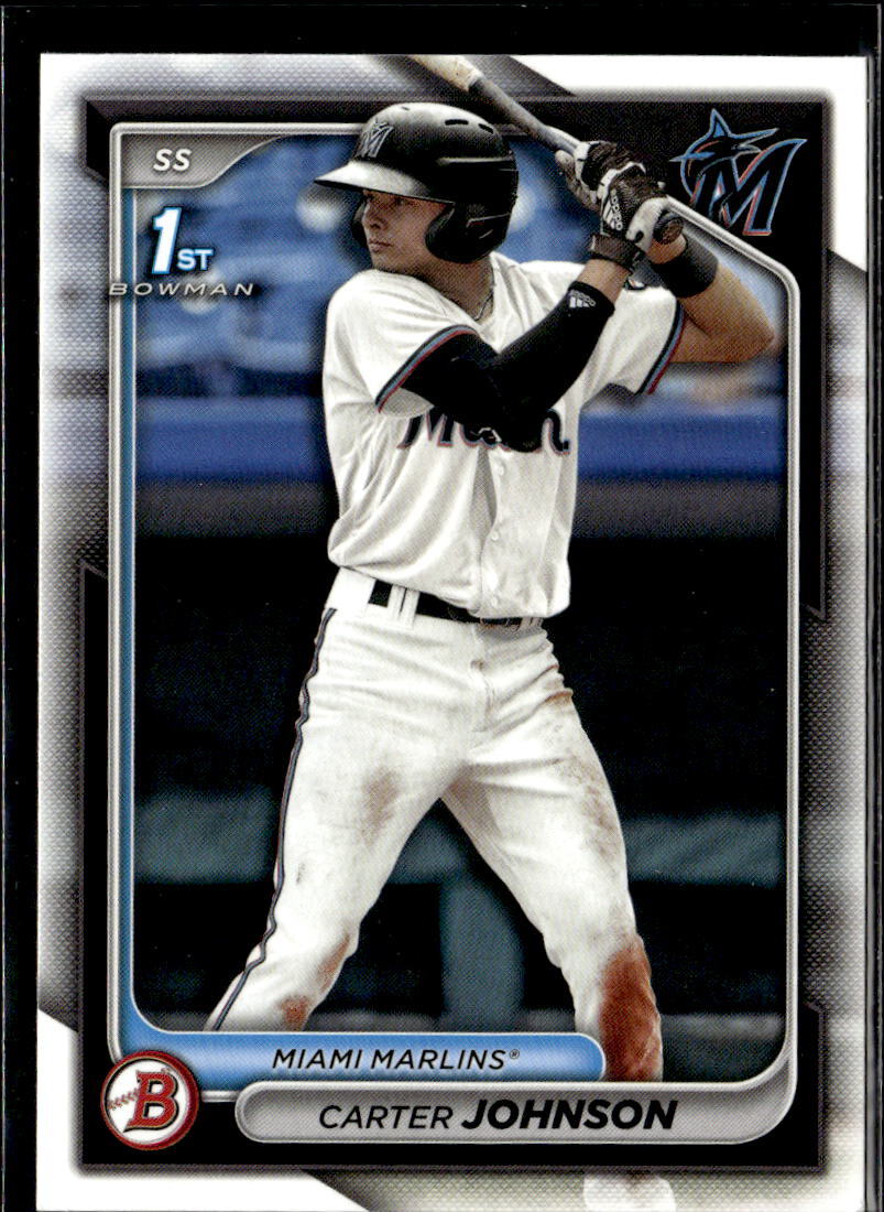 2024 Bowman Draft Paper Carter Johnson Miami Marlins #BD-12 5 Card Lot