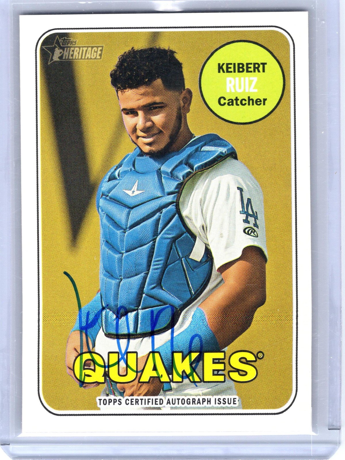2018 Topps Heritage Minor League #ROA-KR Keibert Ruiz Real One Auto