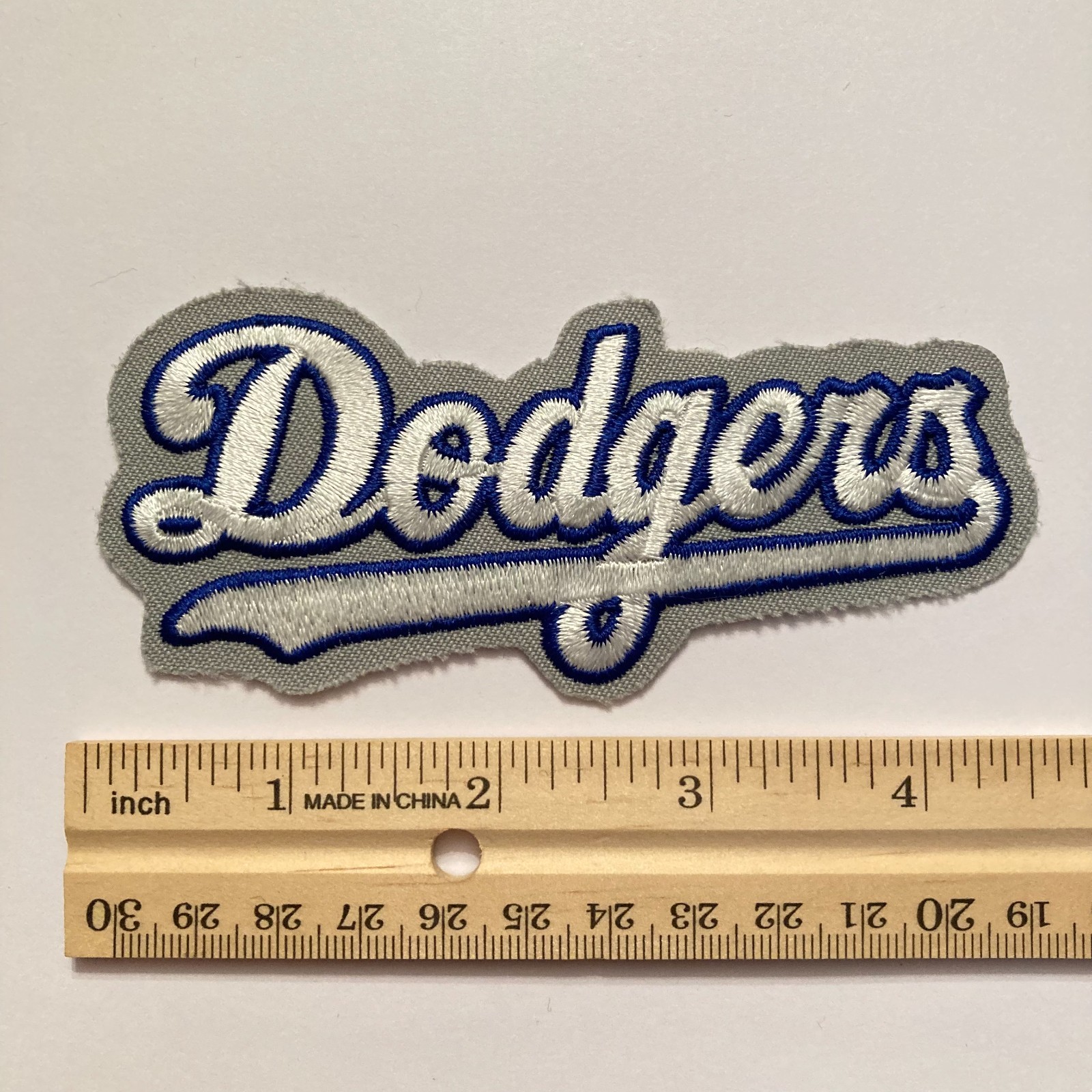 LOS ANGELES DODGERS Official MLB Iron-On Team Script Logo Jersey Sleeve Patch