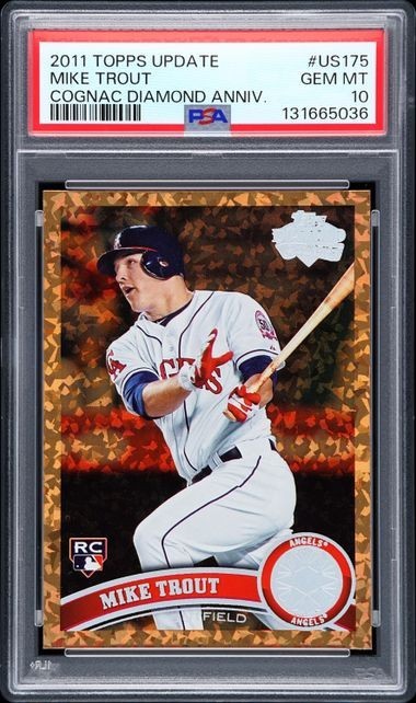 2011 Topps Update Series – Mike Trout #US175 Cognac Diamond Anniversary (RC)