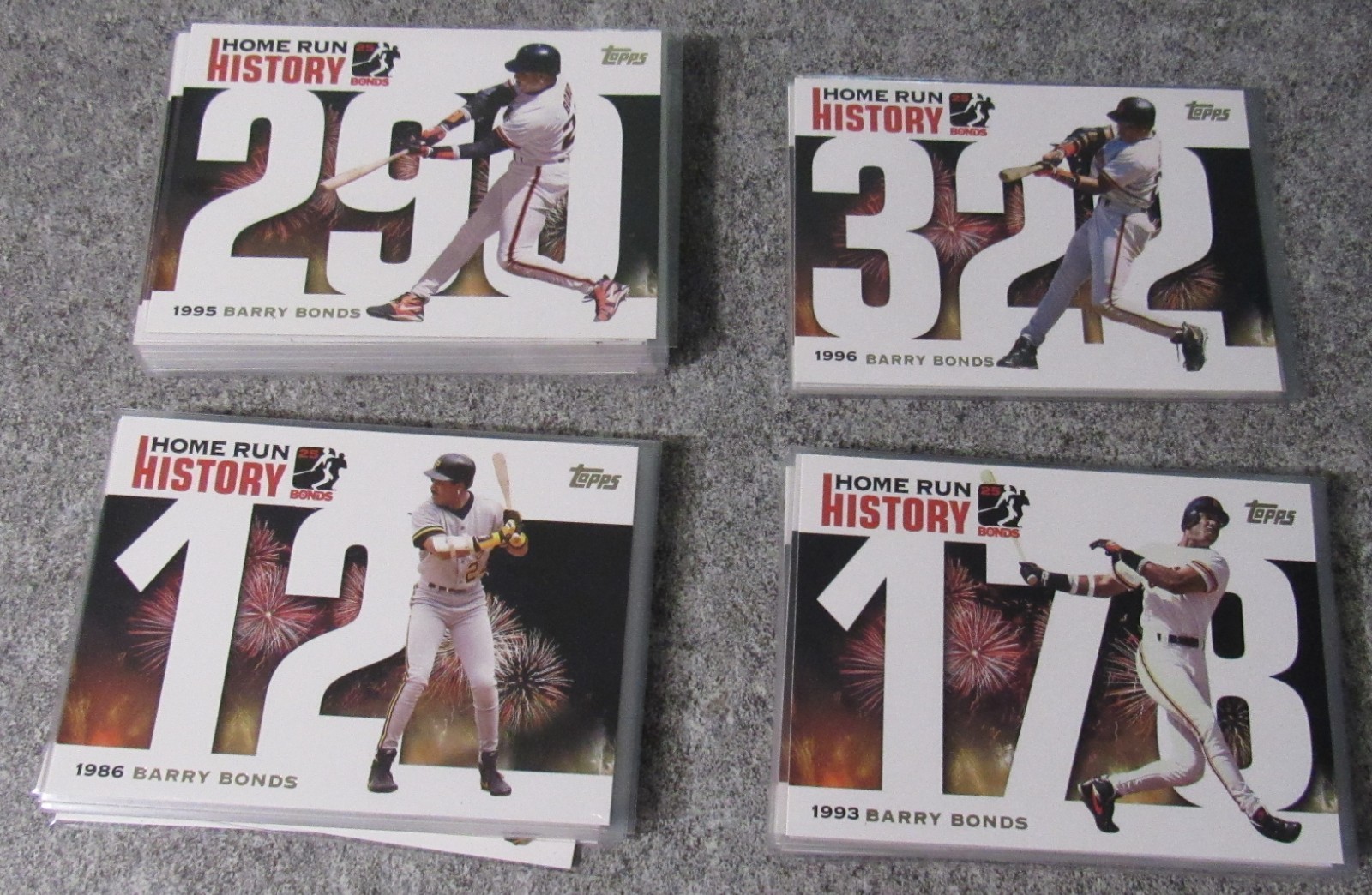 2005 Topps Barry Bonds Home Run History 250 – 330 You Pick Free Shipping