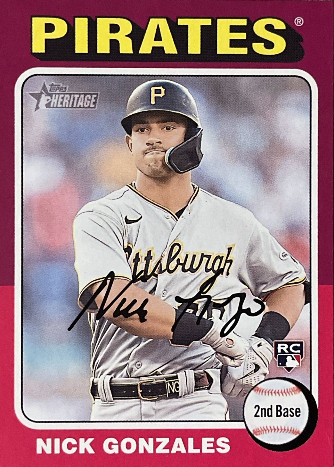 2024 Topps Heritage #318 Nick Gonzales Rookie Pittsburgh Pirates RC