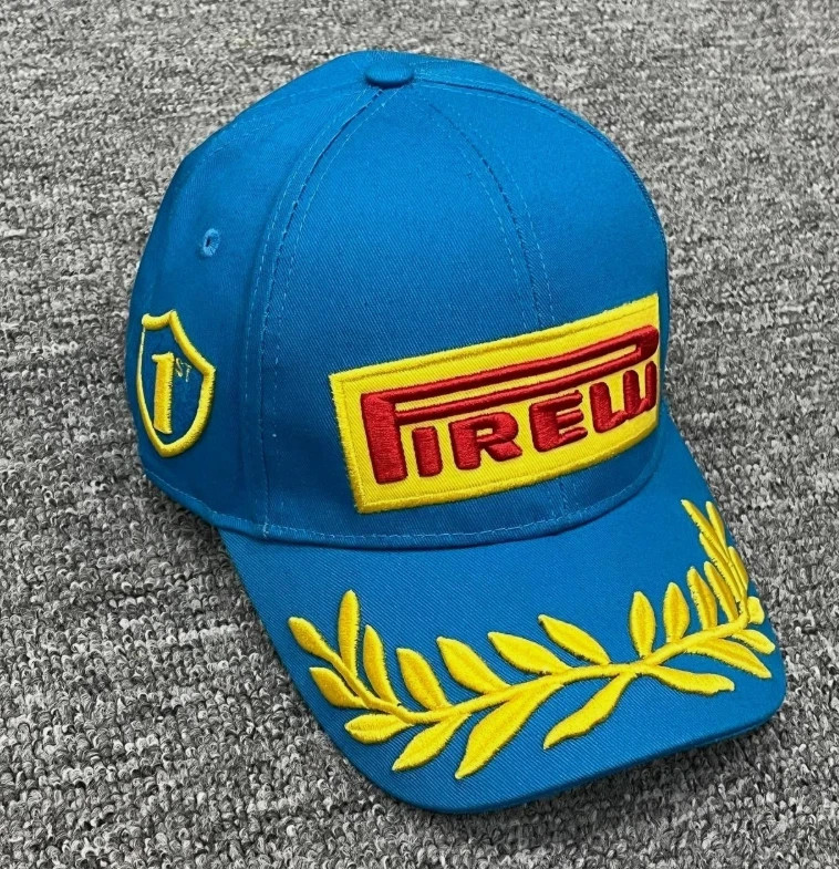 Pirelli Embroidered Baseball Cap Blue Men’s Adjustable Outdoor Casual Fashion
