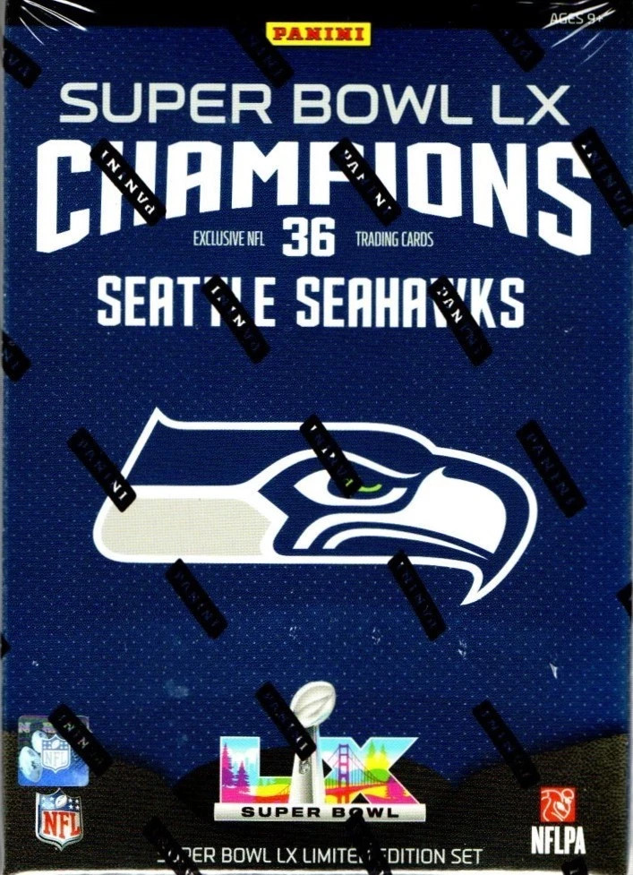 2026 Panini NFL Super Bowl LX Seattle Seahawks 36 Football Trading Card Team Set