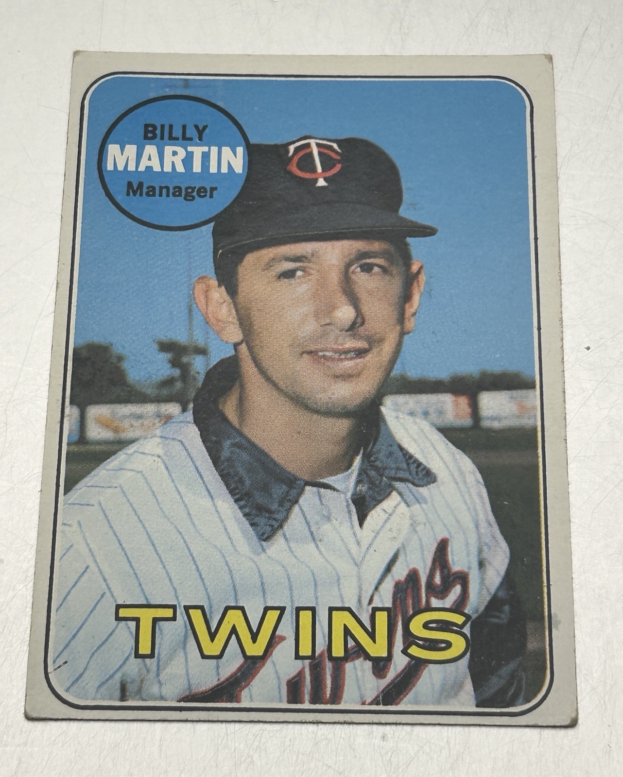 1969 Topps – High # Billy Martin #547 Vintage Minnesota Twins High Number..