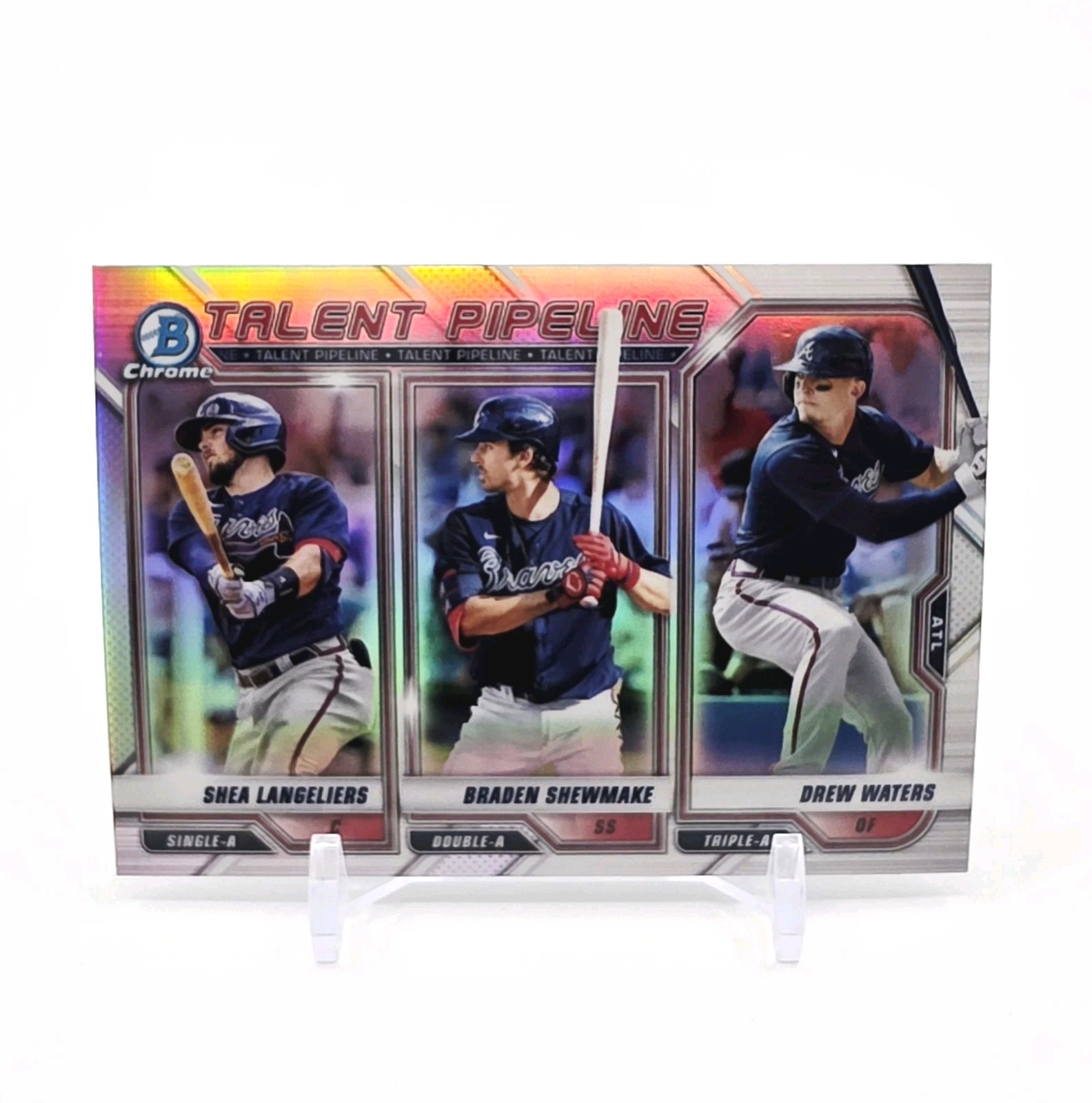 2021 Bowman Chrome Talent Pipeline Refractor Atlanta Braves No. TP-ATL
