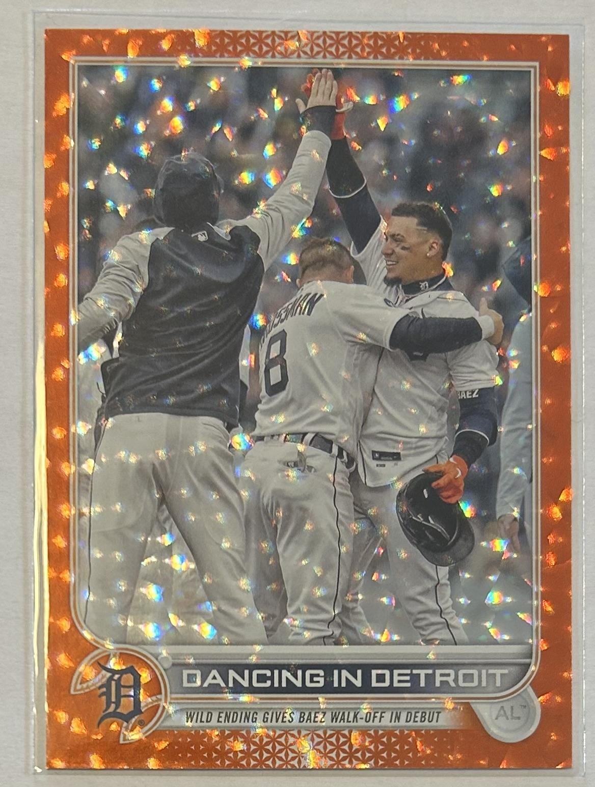 2022 Topps Update #US238 Dancing In Detroit Orange Rainbow Foil #/299