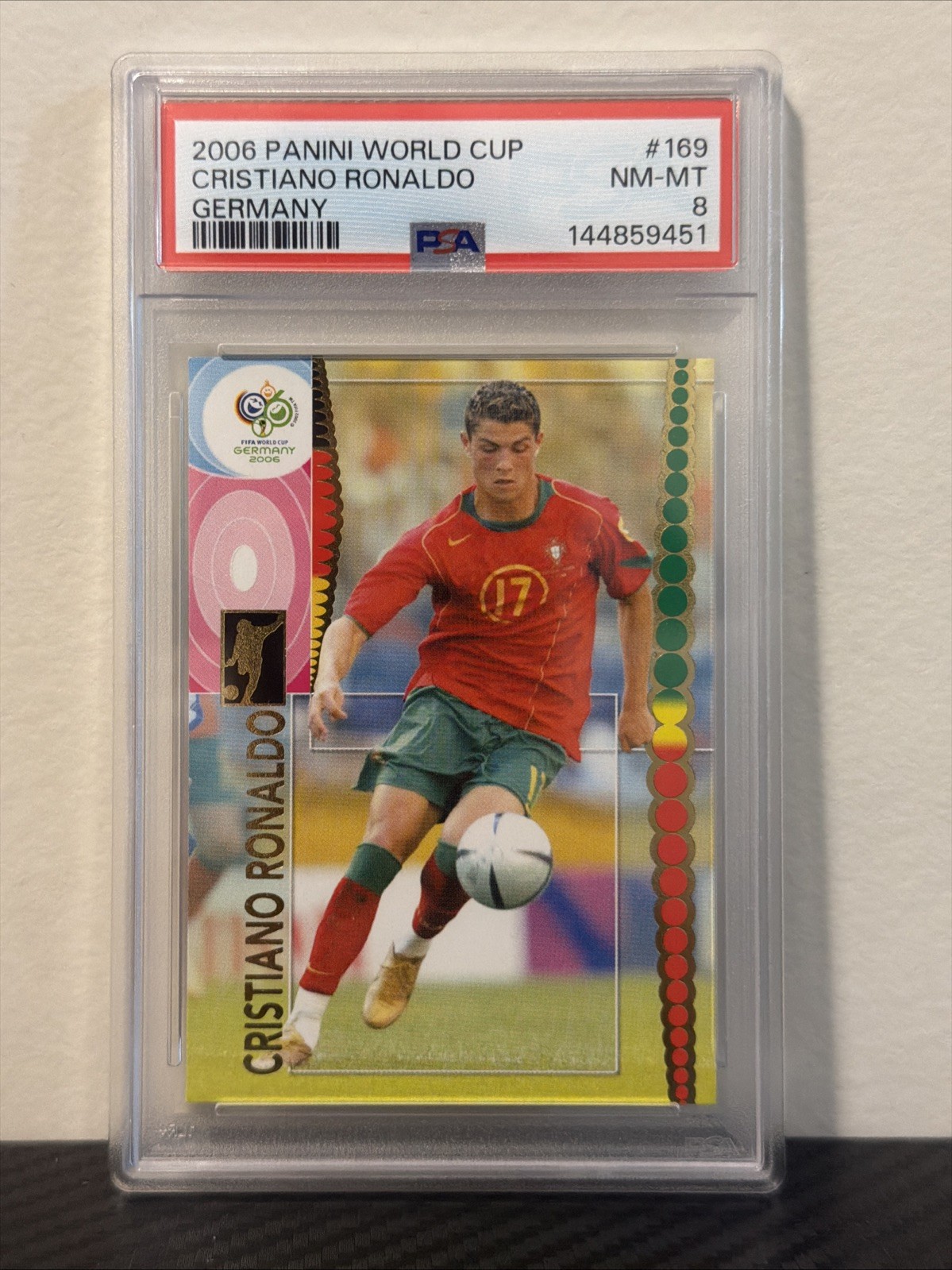 2006 Panini World Cup Germany Cristiano Ronaldo #169 PSA 8 MINT ROOKIE🇵🇹