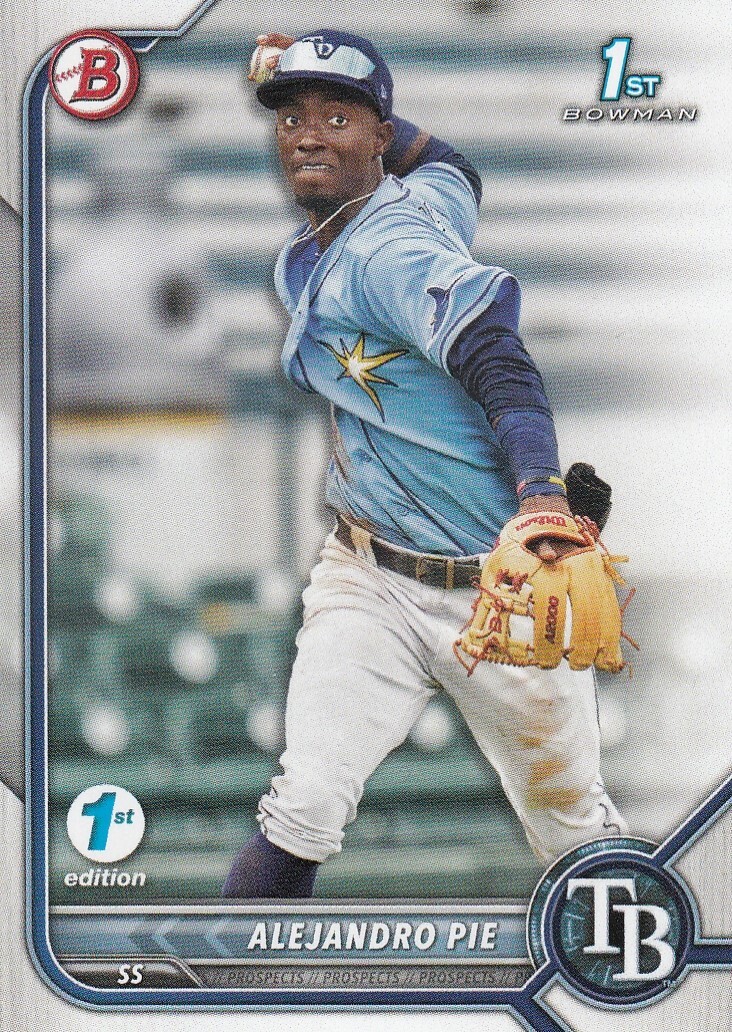 ALEJANDRO PIE BOWMAN 1ST EDITION PROSPECTS 1ST ROOKIE RC RAYS #BPPF-99 2022 22