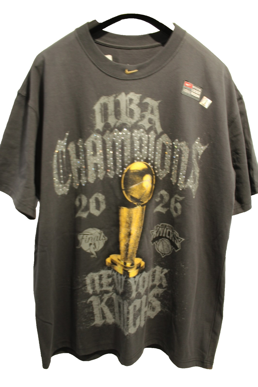 Nike New York Knicks NBA Finals Locker Room Rhinestone T-Shirt Tee Size 2XL NEW