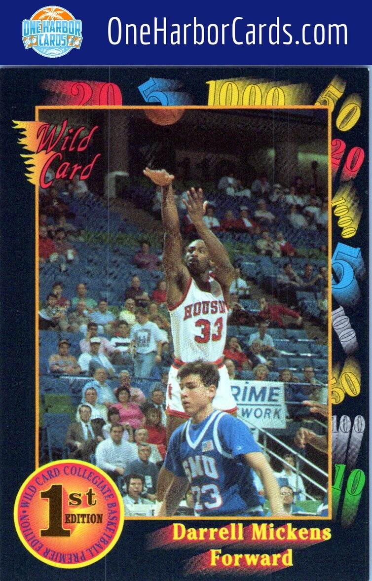 1991-92 Wild Card Houston Cougars #116 Darrell Mickens