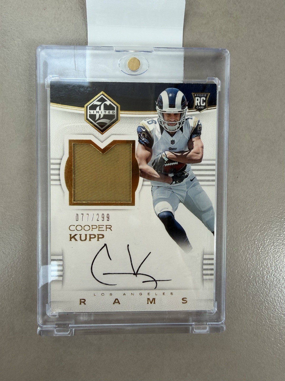 2017 Panini Limited – Rookie Patch Autographs Cooper Kupp #108 /299 (AU, MEM,…