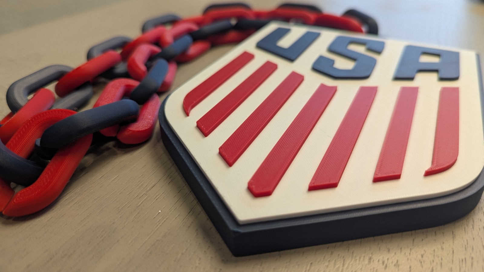 United States of America USA USMNT Over-Sized Necklace Logo Pendant Hype Chain